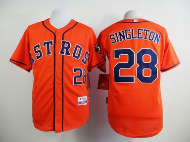 MLB Astros 28# Singleton orange jersey