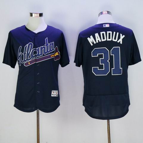 MLB Atlanta Braves #31 Maddux blue flexbase jersey