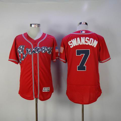 MLB Atlanta Braves #7 SWANSON red flexbase jersey