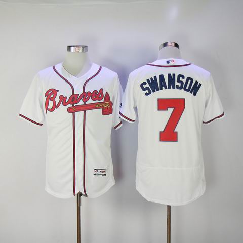MLB Atlanta Braves #7 SWANSON white flexbase jersey