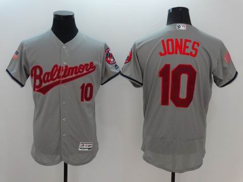 MLB Baltimore Orioles #10 Adam Jones grey flexbase jersey