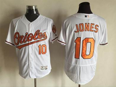 MLB Baltimore Orioles #10 Adam Jones white flex base jersey