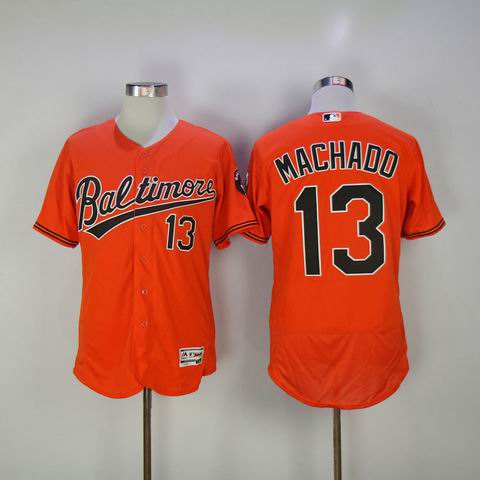 MLB Baltimore Orioles #13 Machado orange flex base jersey