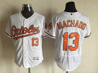 MLB Baltimore Orioles #13 Manny Machado white flex base jersey