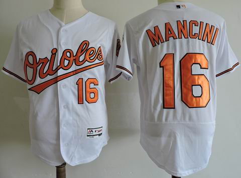 MLB Baltimore Orioles #16 Mancini white flexbase jersey