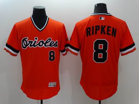 MLB Baltimore Orioles #8 Cal Ripken Jr orange flex base jersey