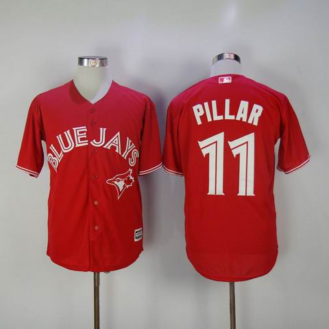 MLB Blue Jays #11 Kevin Pillar red jersey