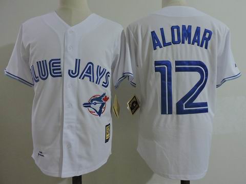MLB Blue Jays #12 Alomar white m&n jersey