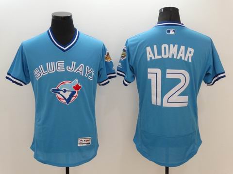 MLB Blue Jays #12 Roberto Alomar blue flexbase jersey