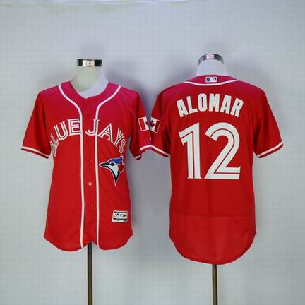 MLB Blue Jays #12 Roberto Alomar red flexbase jersey