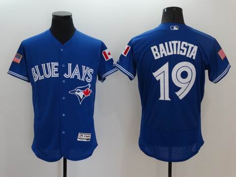MLB Blue Jays #19 Jose Bautista blue flexbase jersey