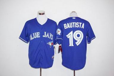 MLB Blue Jays #19 Jose Bautista blue jersey
