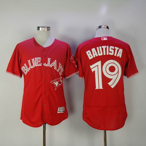 MLB Blue Jays #19 Jose Bautista red flexbase jersey