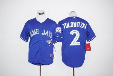 MLB Blue Jays #2 Troy Tulowitzki blue jersey