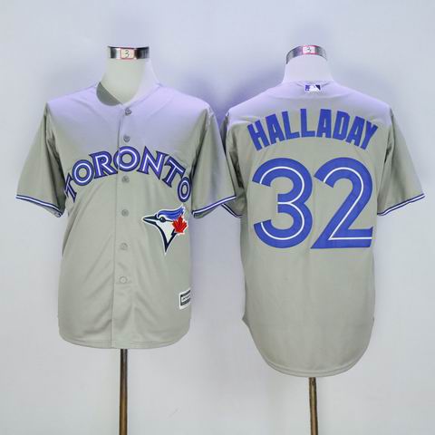 MLB Blue Jays #32 Halladay grey jersey