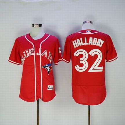 MLB Blue Jays #32 Halladay red flexbase jersey