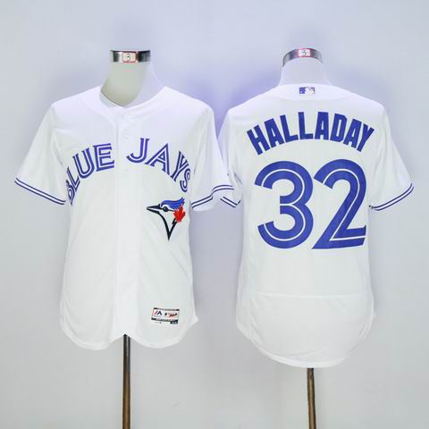 MLB Blue Jays #32 Halladay white jersey