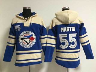 MLB Blue Jays #55 Martin blue sweatshirts hoody