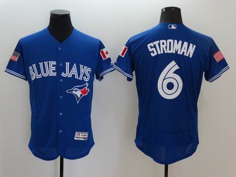 MLB Blue Jays #6 Marcus Stroman blue flexbase jersey