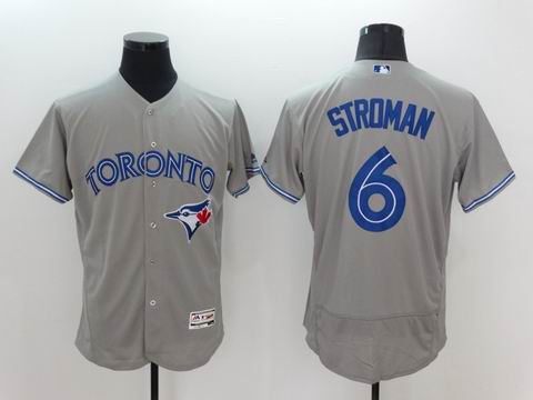 MLB Blue Jays #6 Marcus Stroman grey flexbase jersey