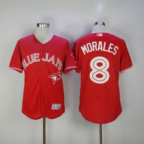 MLB Blue Jays #8 Morales red flexbase jersey