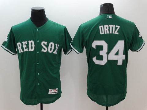 MLB Boston Red Sox #34 David Ortiz green flexbase jersey