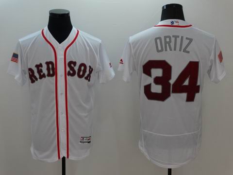 MLB Boston Red Sox #34 David Ortiz white flexbase jersey