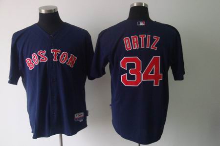 MLB Boston Red Sox #34 Ortiz dk,Blue[Cool Base]