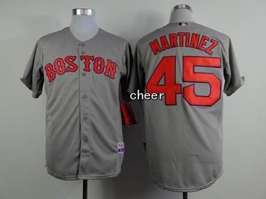 MLB Boston Red Sox #45 Martinez grey Jersey