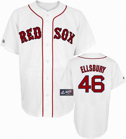 MLB Boston Red Sox 46 Jacoby Ellsbury White Cool Base Jersey