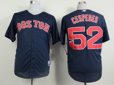 MLB Boston Red Sox 52 Cespedes blue jersey