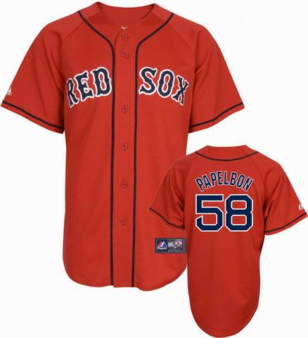 MLB Boston Red Sox 58 Jonathan Papelbon Red Cool Base Jersey
