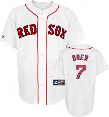 MLB Boston Red Sox 7 J.D. Drew White Cool Base Jersey