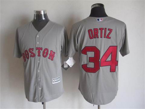 MLB Boston RedSox 34 Ortiz grey jersey