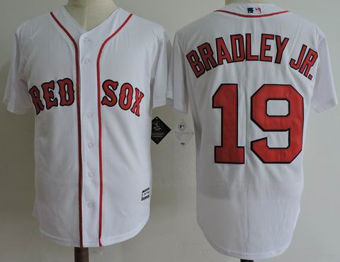 MLB Boston Redsox #19 BRADLEY JR. white jersey