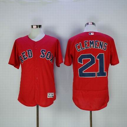 MLB Boston Redsox #21 Clemens red flexbase jersey