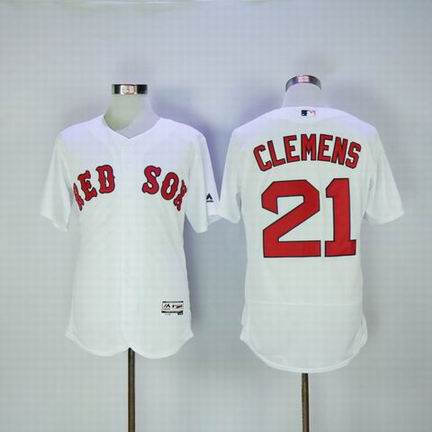 MLB Boston Redsox #21 Clemens white flexbase jersey