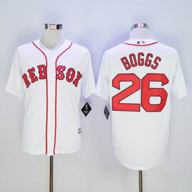 MLB Boston Redsox #26 Wade Boggs white jersey