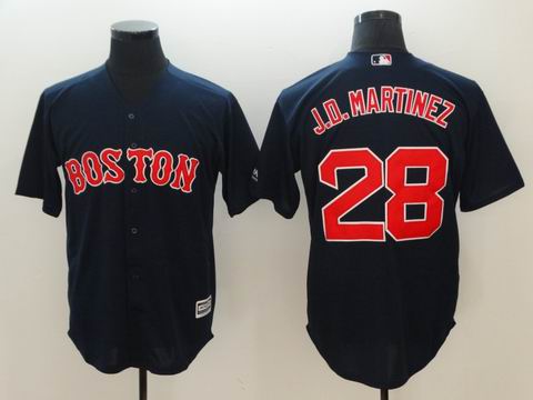 MLB Boston Redsox #28 J.D.MARTINEZ blue game jersey