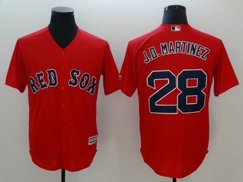 MLB Boston Redsox #28 J.D.MARTINEZ red game jersey
