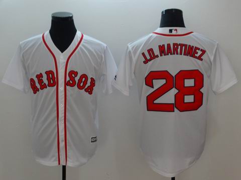 MLB Boston Redsox #28 J.D.MARTINEZ white game jersey
