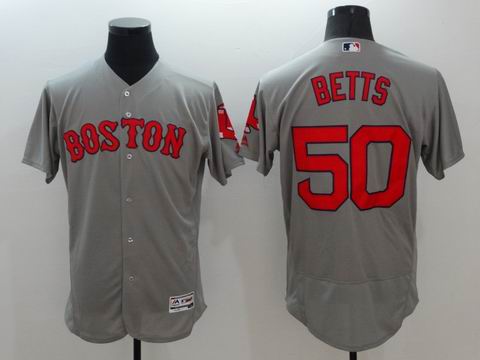 MLB Boston Redsox #50 Mookie Betts gray flexbase jersey