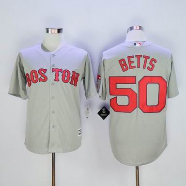 MLB Boston Redsox #50 Mookie Betts gray jersey