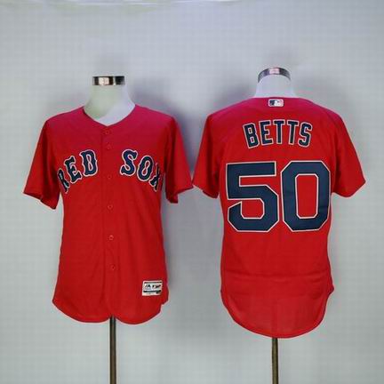 MLB Boston Redsox #50 Mookie Betts red flexbase jersey