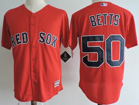 MLB Boston Redsox #50 Mookie Betts red jersey
