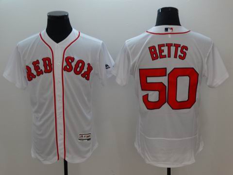 MLB Boston Redsox #50 Mookie Betts white flexbase jersey