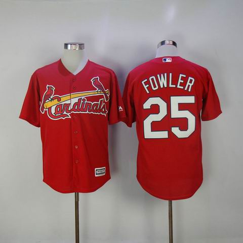 MLB Cardinals #25 Fowler red jersey
