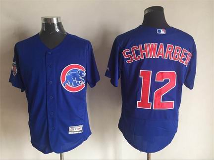 MLB Chicago Cubs #12 Kyle Schwarber blue Flexbase jersey