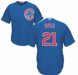 MLB Chicago Cubs #21 Sosa blue jersey