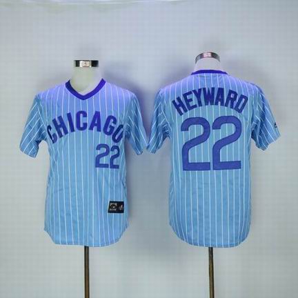 MLB Chicago Cubs #22 Jason Heyward blue m&n jersey